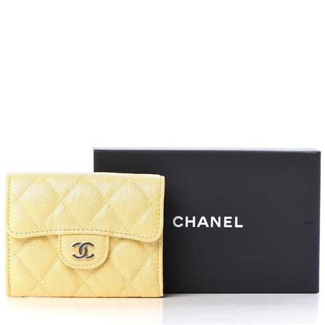 chanel yellow card holder